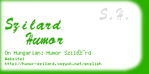 szilard humor business card